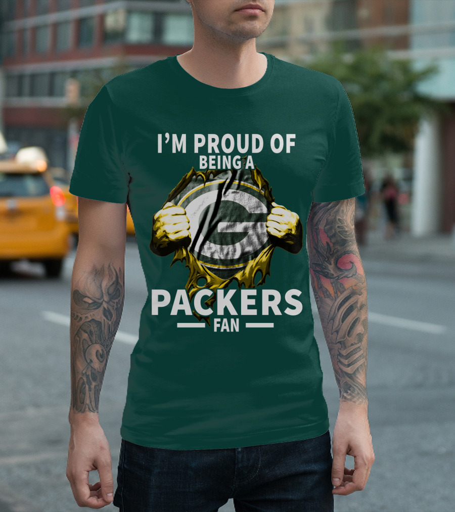 I'm Proud Of Being A Packers Fan T-Shirt