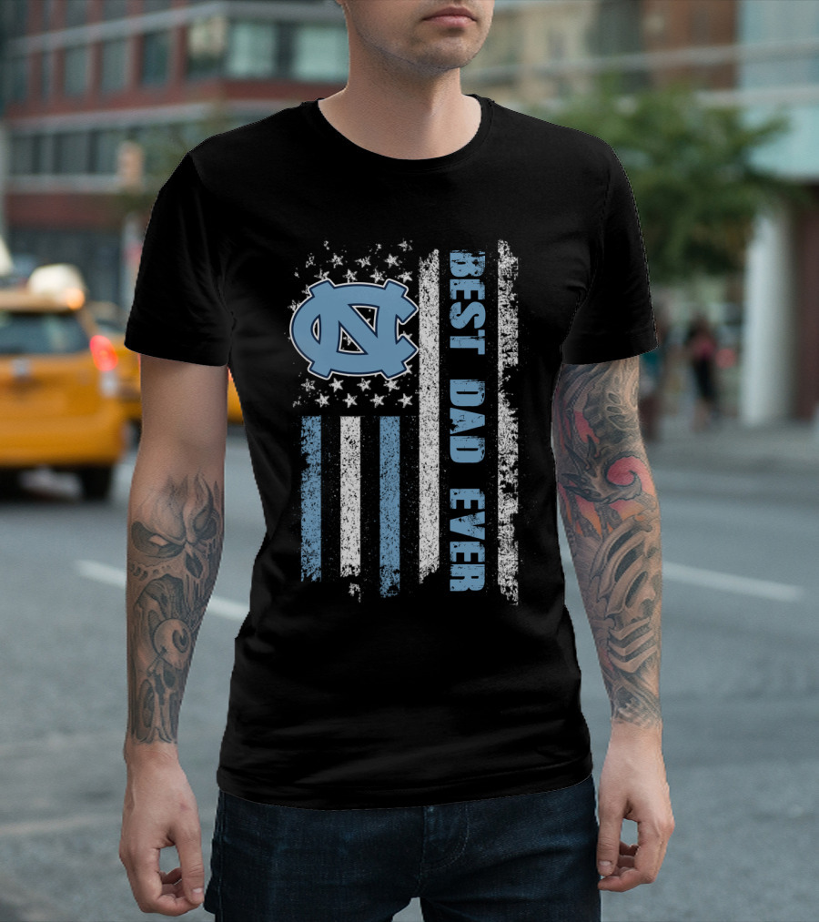 Unc Best Dad Ever American Flag T-Shirt