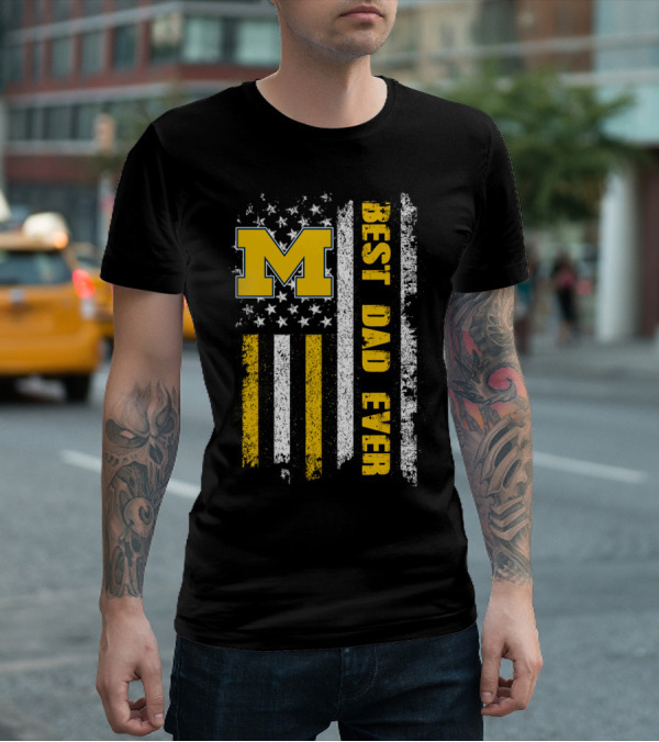 M Flag Best Dad Ever Evd 099 T-Shirt