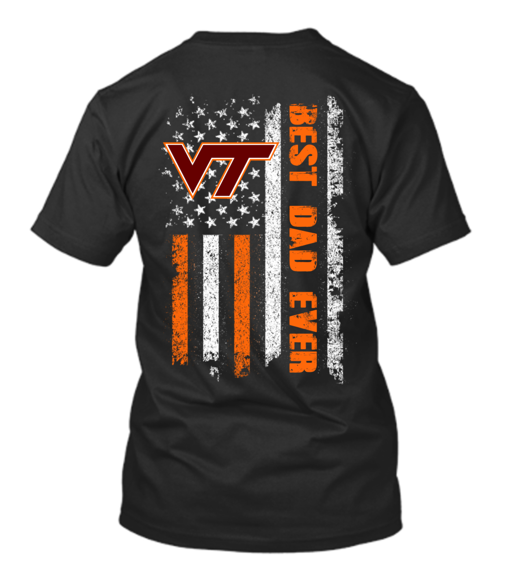 Vt Best Dad Ever American Flag T-Shirt
