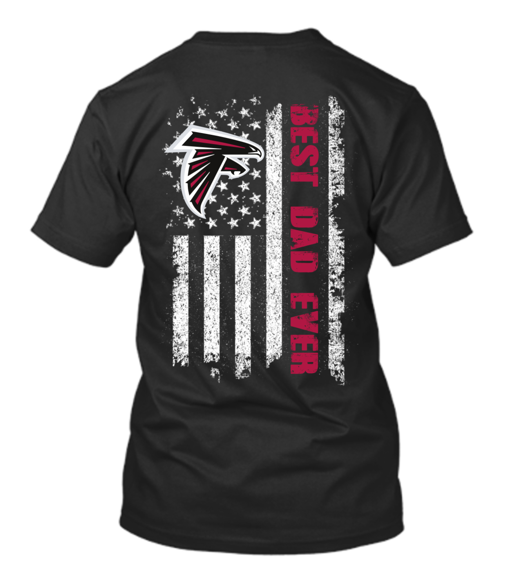 Atlanta Falcons Best Dad Ever Evd 141 American Flag T-Shirt