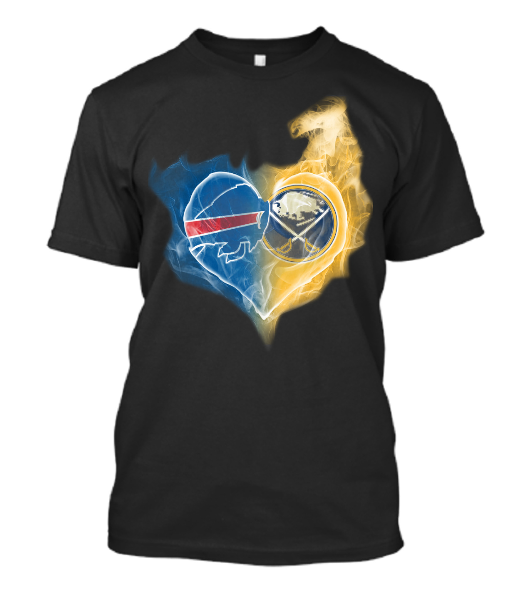 Buffalo Bills Sabres Heart Combination T-Shirt