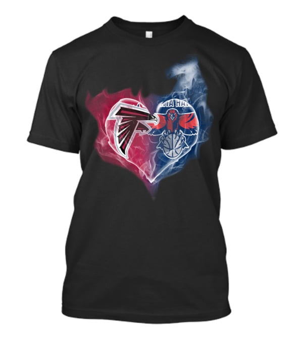 Falcons Hawks Heart Rivalry T-Shirt