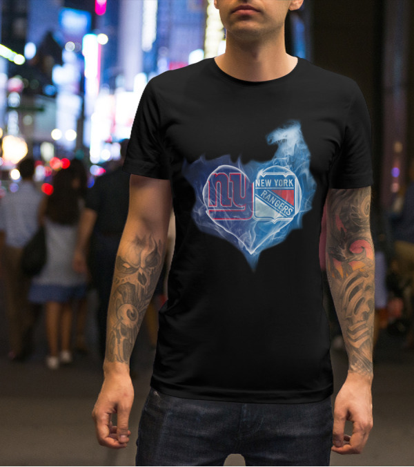 Giants Rangers New York Heart Smoke T-Shirt