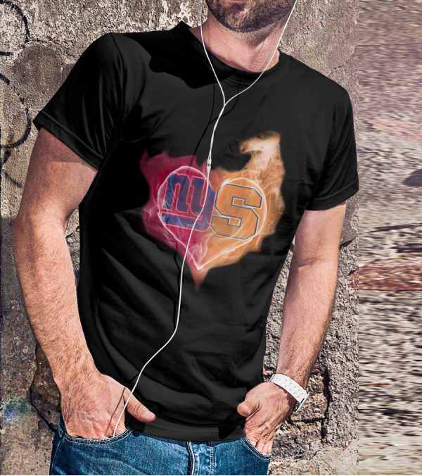 Ny Giants Syracuse Heart Fire Fusion T-Shirt