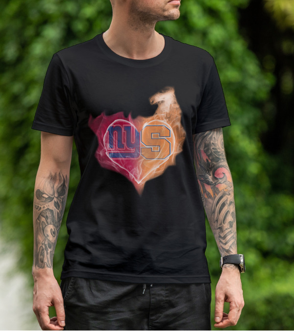 Ny Giants Syracuse Heart Fire Fusion T-Shirt