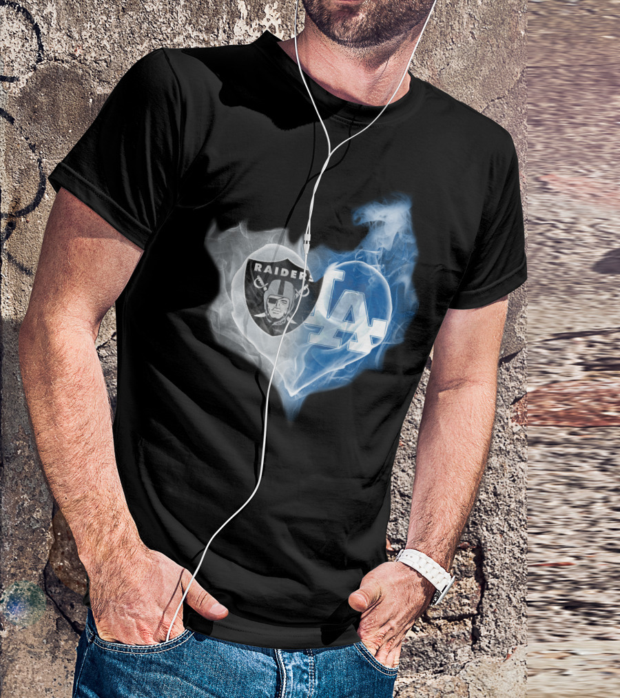 Raiders La Heart Smoke Fusion T-Shirt