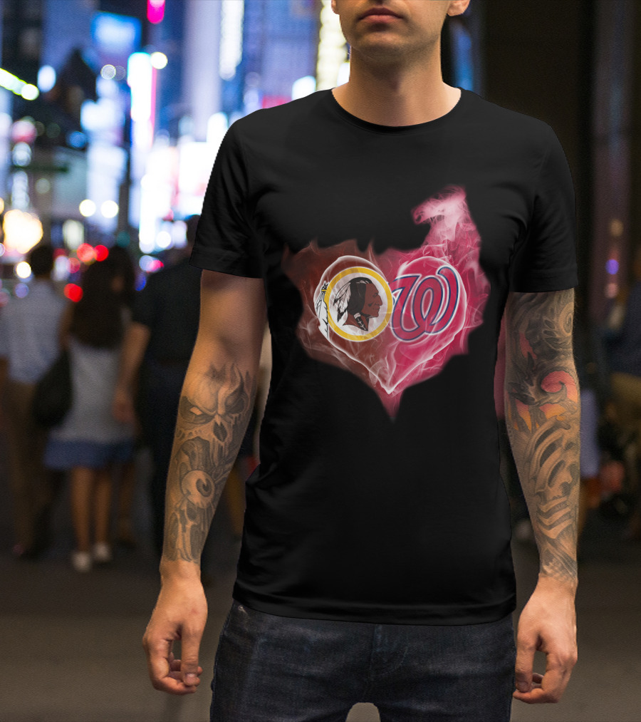 Washington Redskins Nationals Heart Fusion T-Shirt