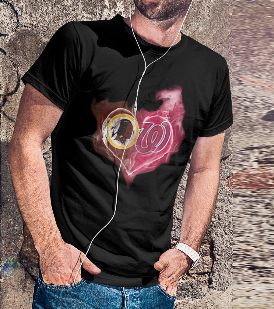 Washington Redskins Nationals Heart Fusion T-Shirt