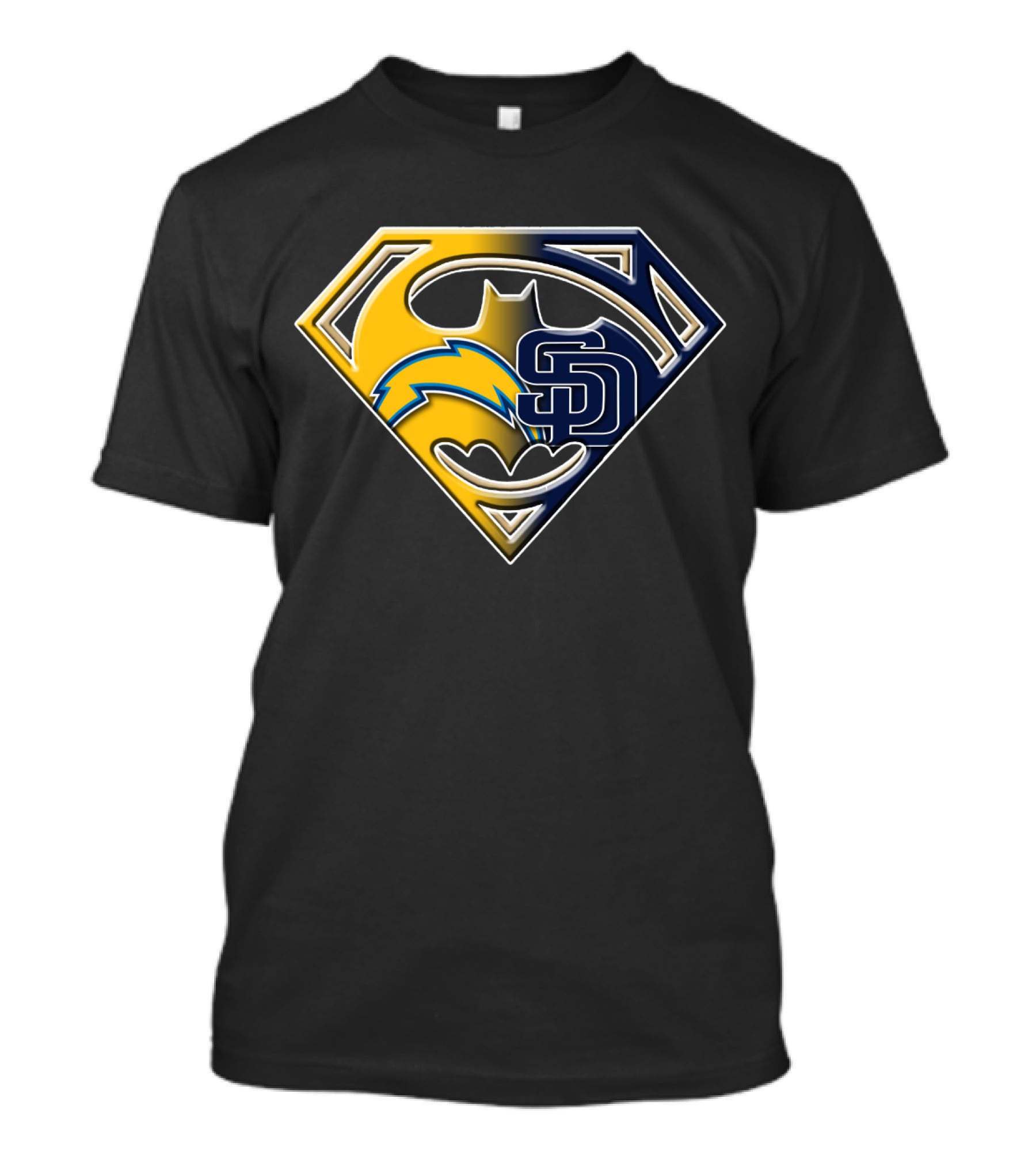San Diego Chargers Padres Superman Batman T-Shirt