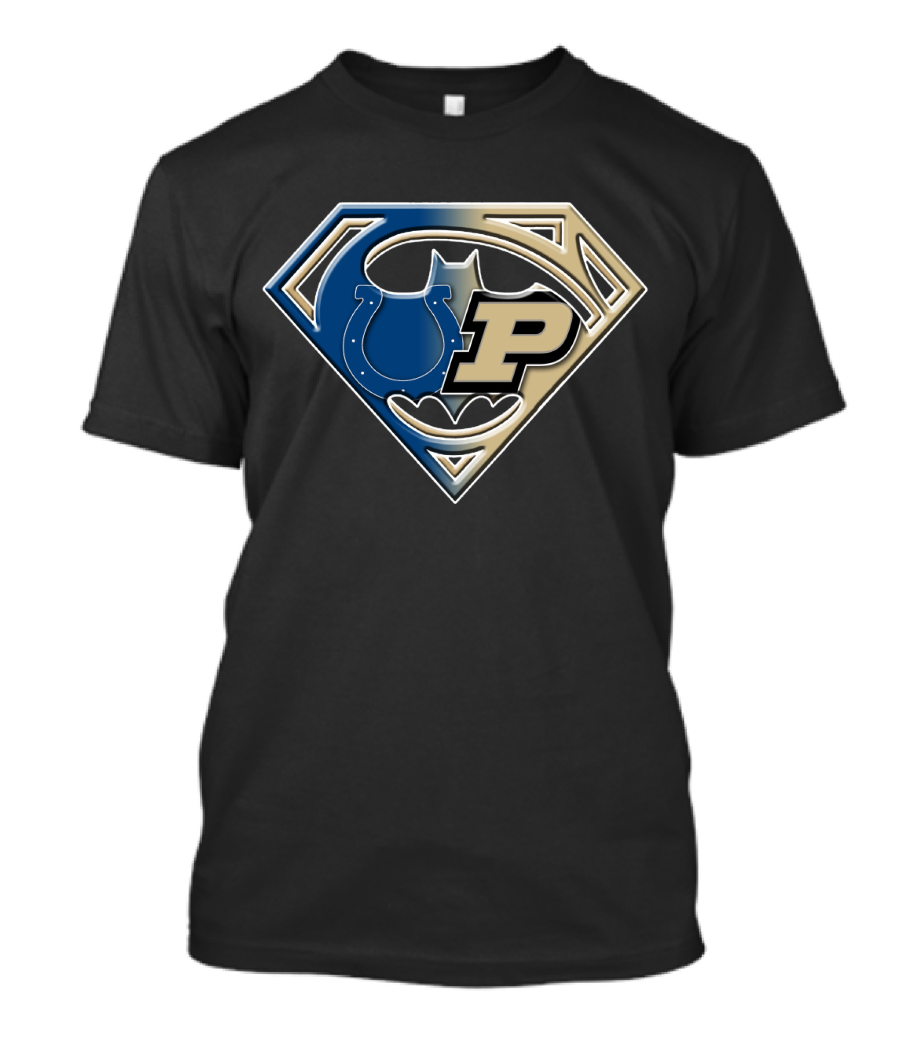 Indianapolis Colts Purdue Batman Superman Logo Bat 045 T-Shirt