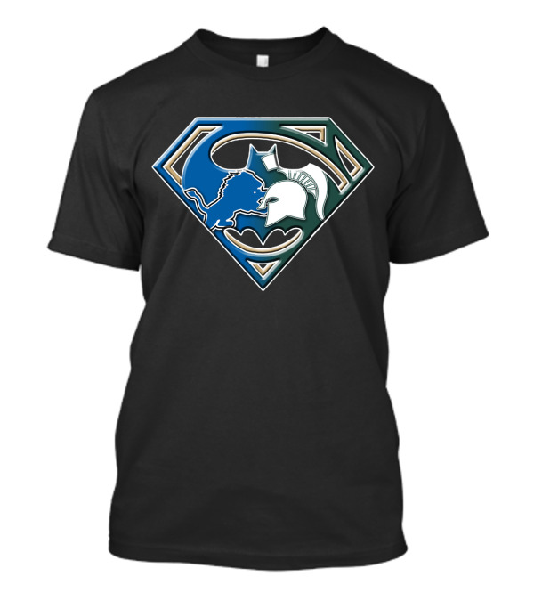 Superman Logo Batman Shape Lions Spartans Bat T-Shirt