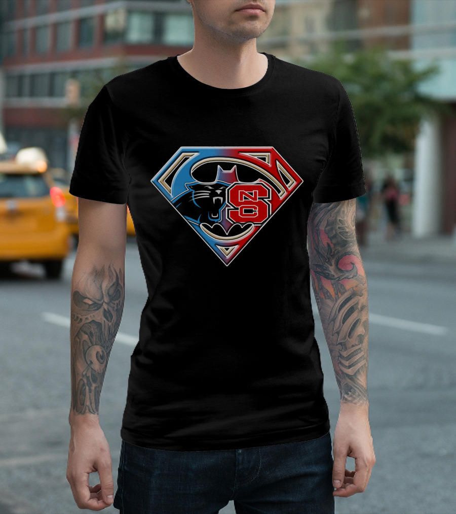Carolina Panthers Nc State Superman Logo Bat 087 T-Shirt