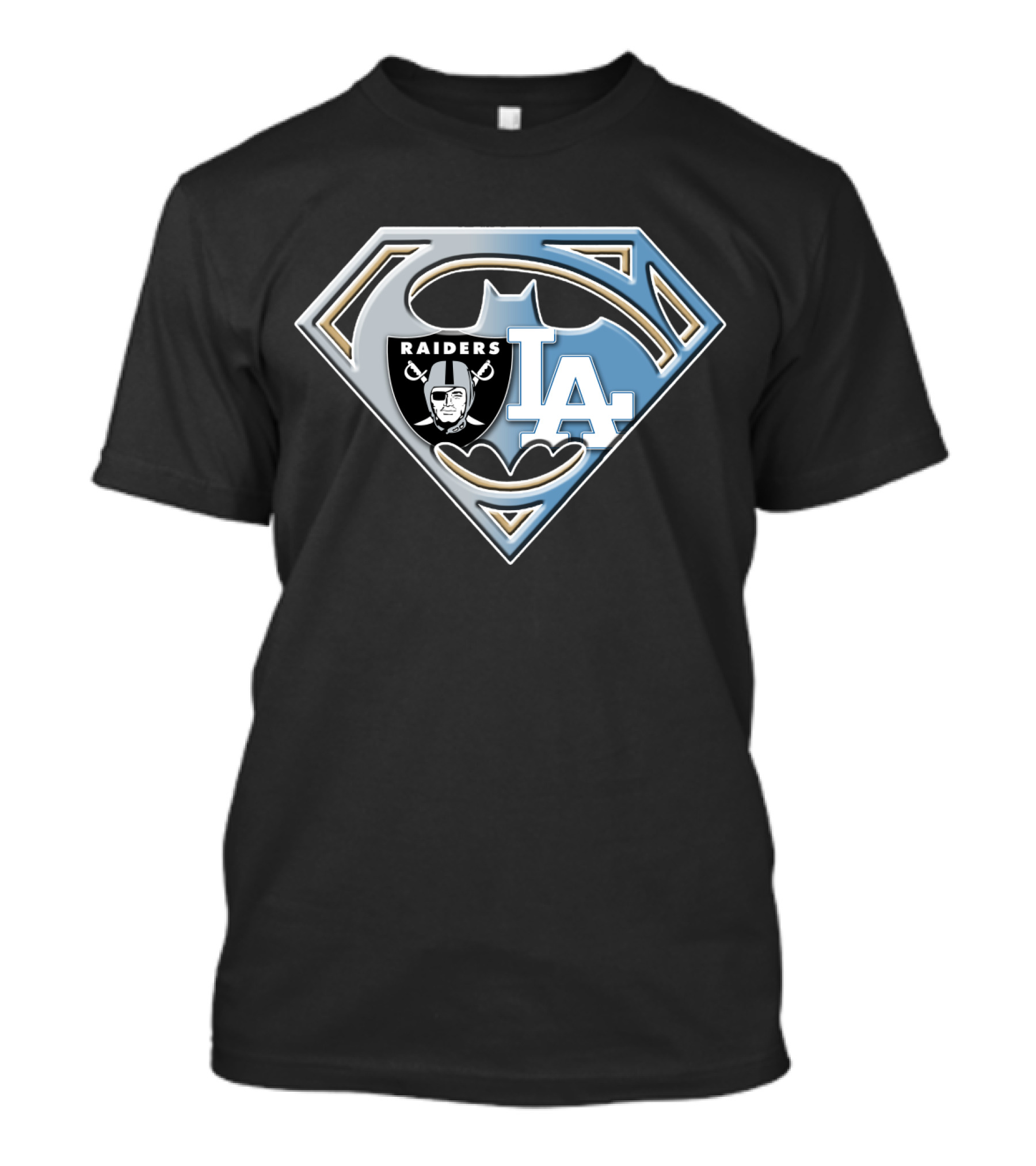 Superhero Raiders La Batman Logo Fusion Bat 095 T-Shirt