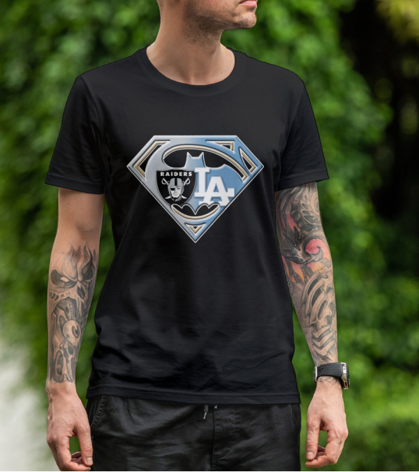 Superhero Raiders La Batman Logo Fusion Bat 095 T-Shirt