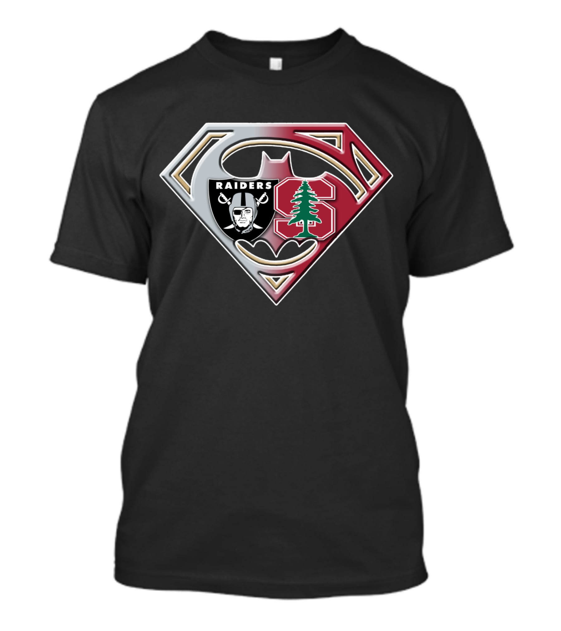 Raiders Stanford Superhero Logo Combo T-Shirt