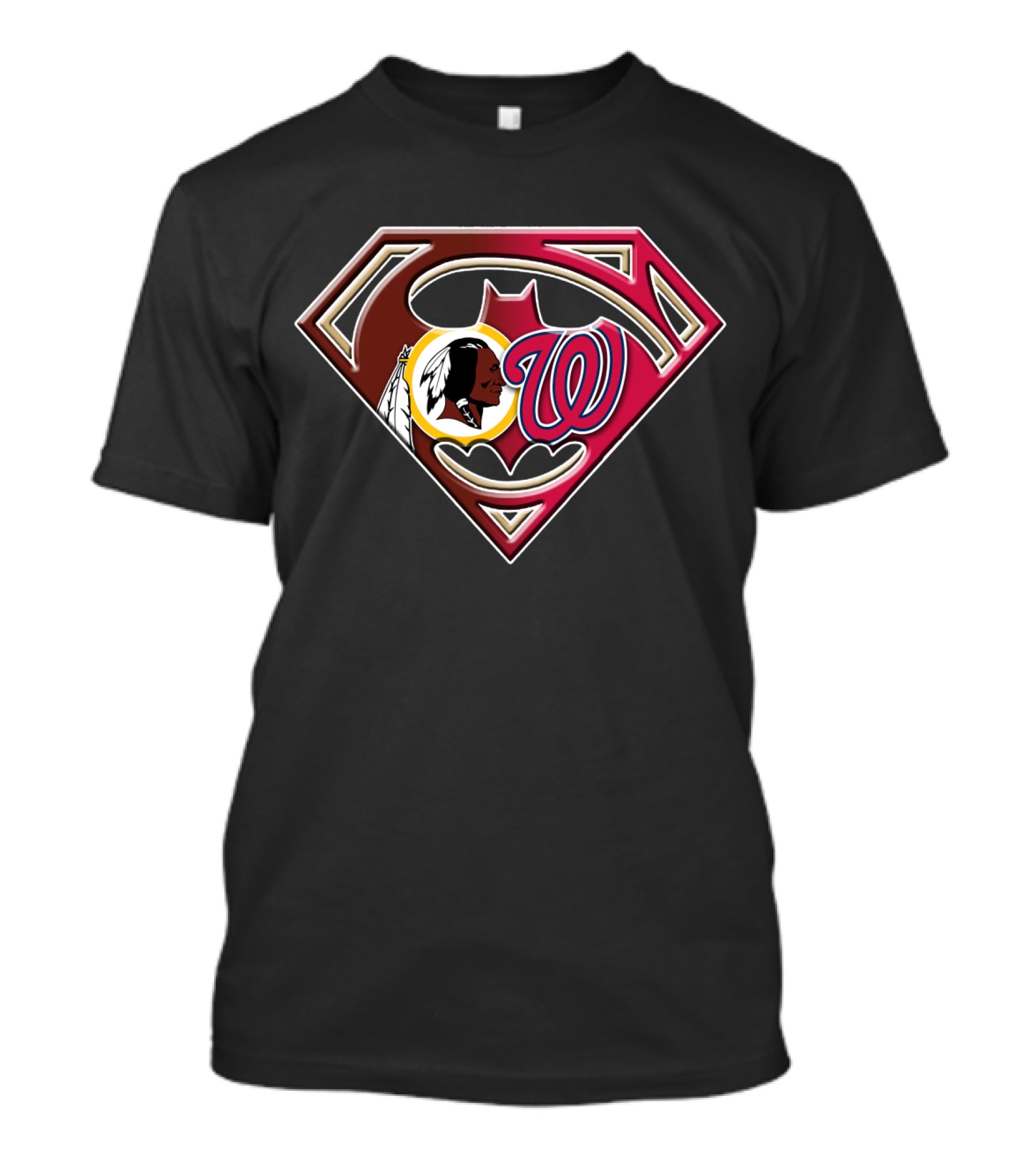 Superhero Washington Logo Redskins Nationals Fusion T-Shirt