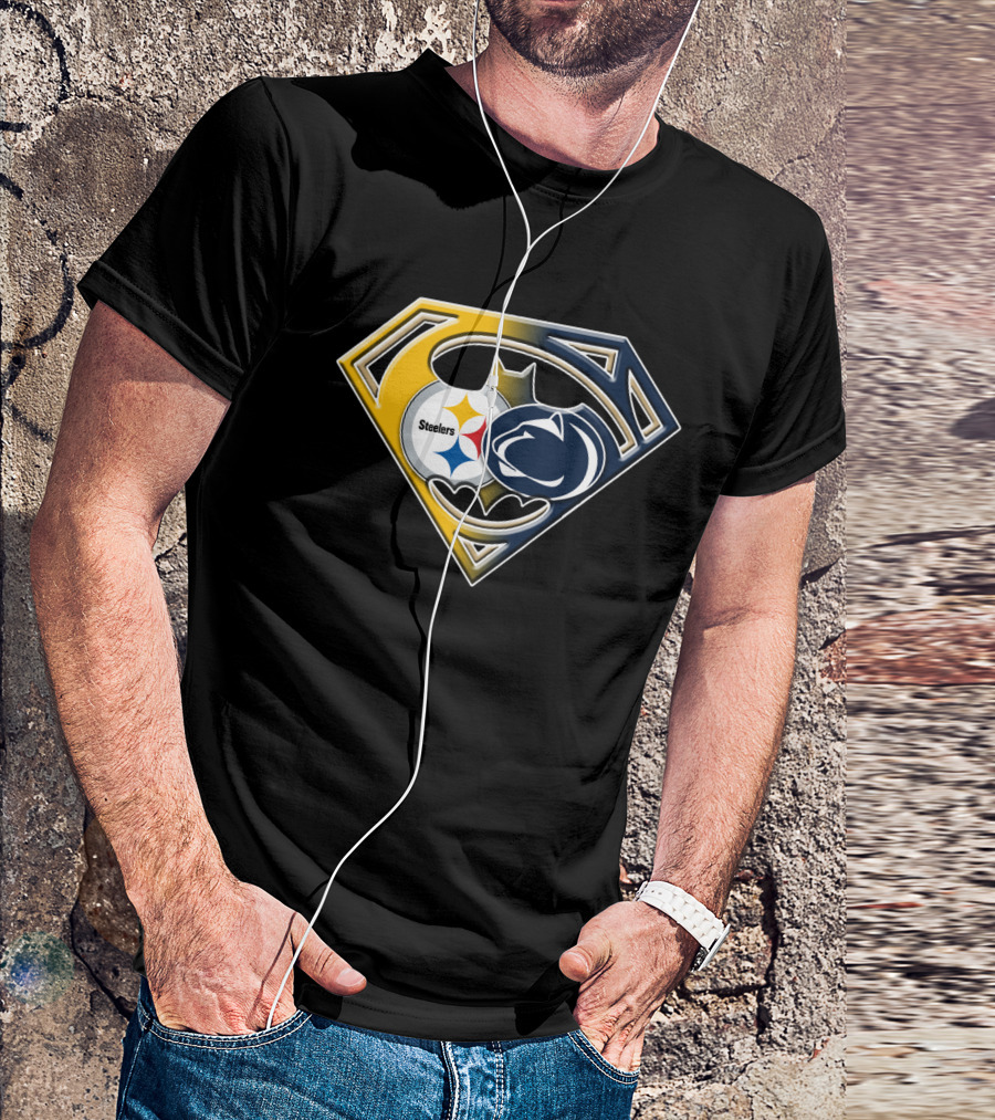 Steelers Penn State Batman Superman Logo Fusion Bat 113 T-Shirt