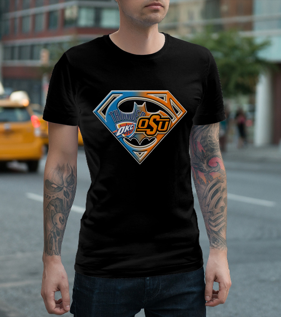 Thunder Okc Osu Bat 127 Superhero T-Shirt