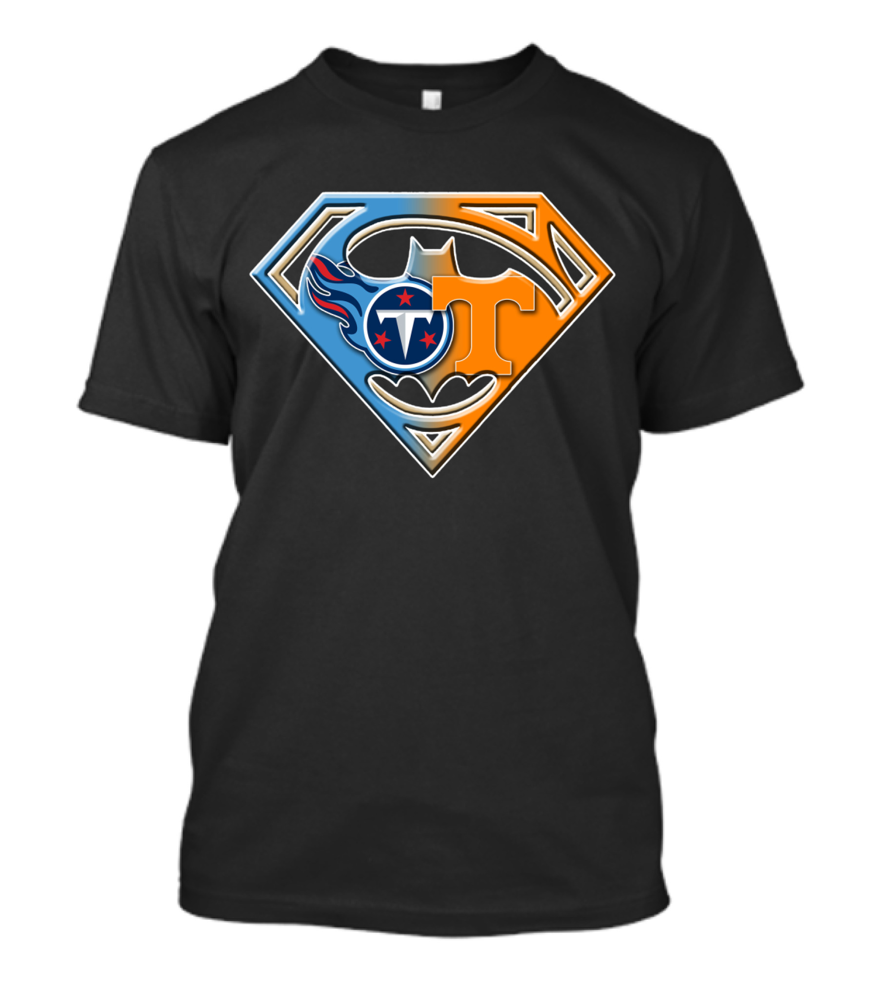 Tennessee Titans Volunteers Superman Batman T-Shirt