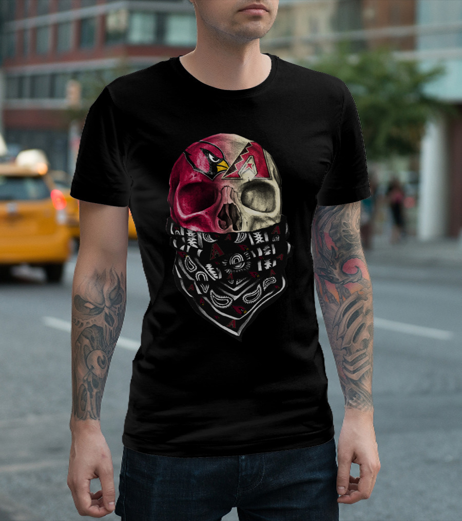 Cardinals Diamondbacks Skull Bandana T-Shirt