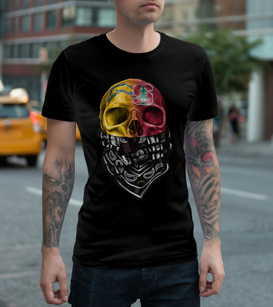 Chargers Stanford Skull Bandana T-Shirt
