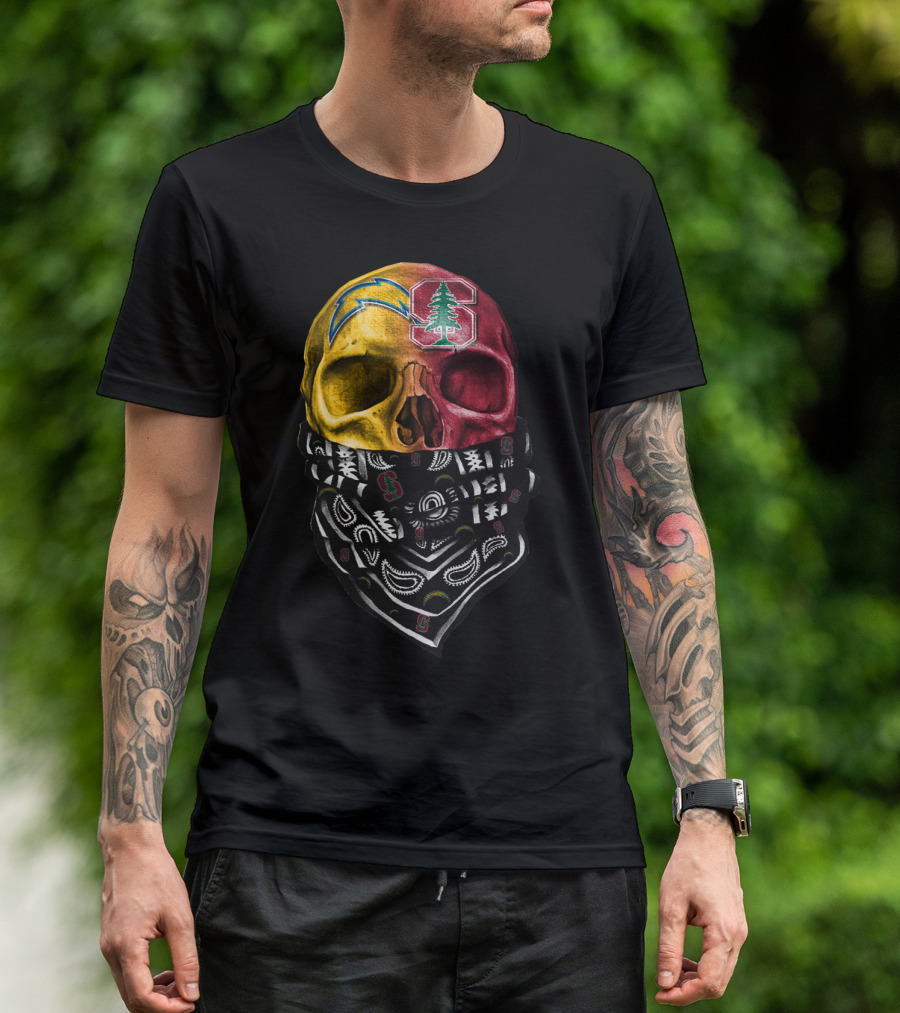 Chargers Stanford Skull Bandana T-Shirt