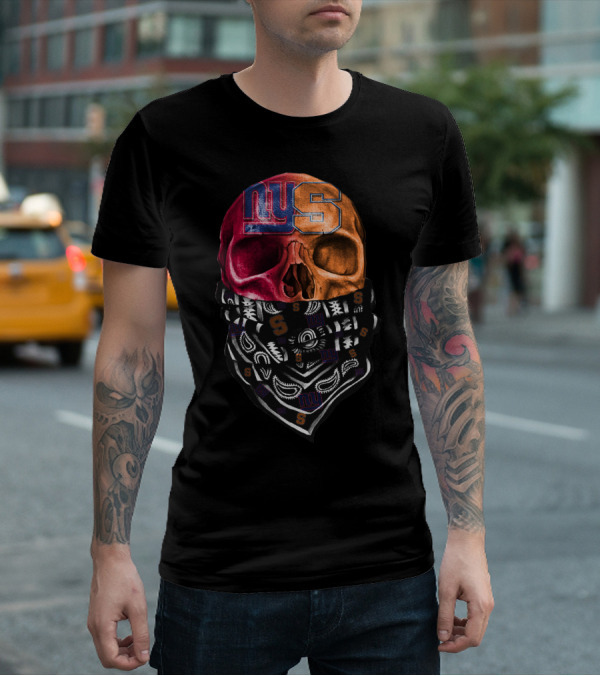 Ny Giants Syracuse Skull Bandana T-Shirt