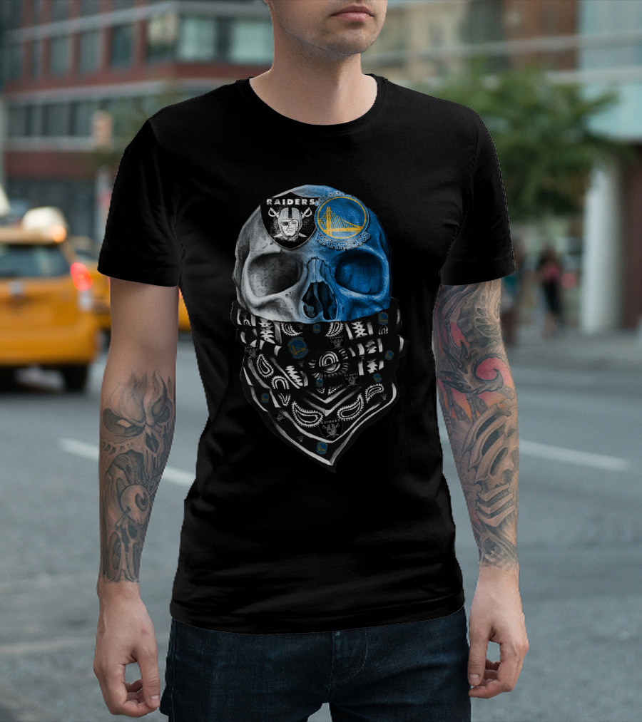 Raiders And Warriors Skull Bandana T-Shirt
