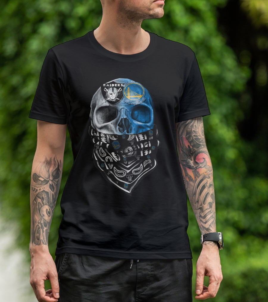 Raiders And Warriors Skull Bandana T-Shirt
