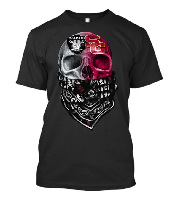 Raiders Usc Skull Bandana T-Shirt
