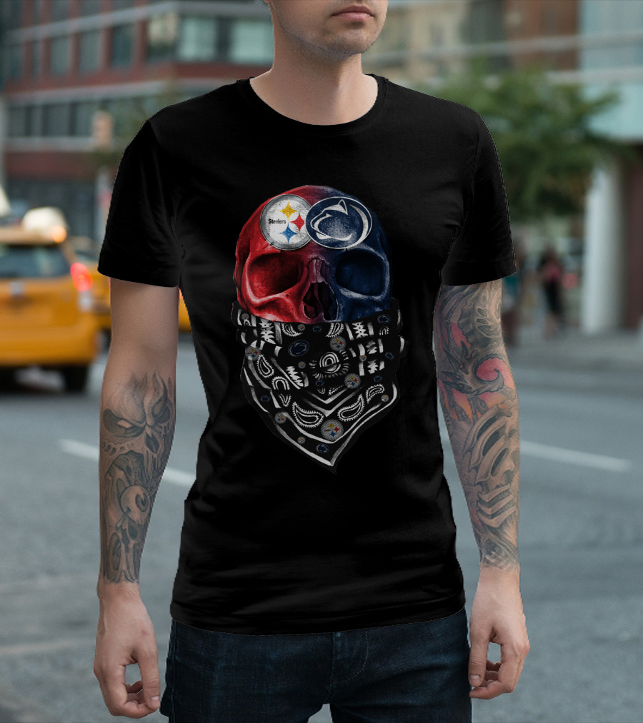 Steelers Penn State Skull Bandana T-Shirt