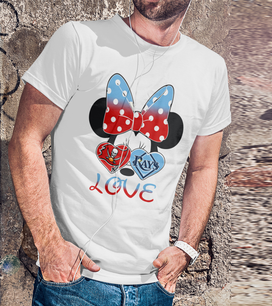 Minnie Mouse Love Tampa Bay Buccaneers Rays T-Shirt