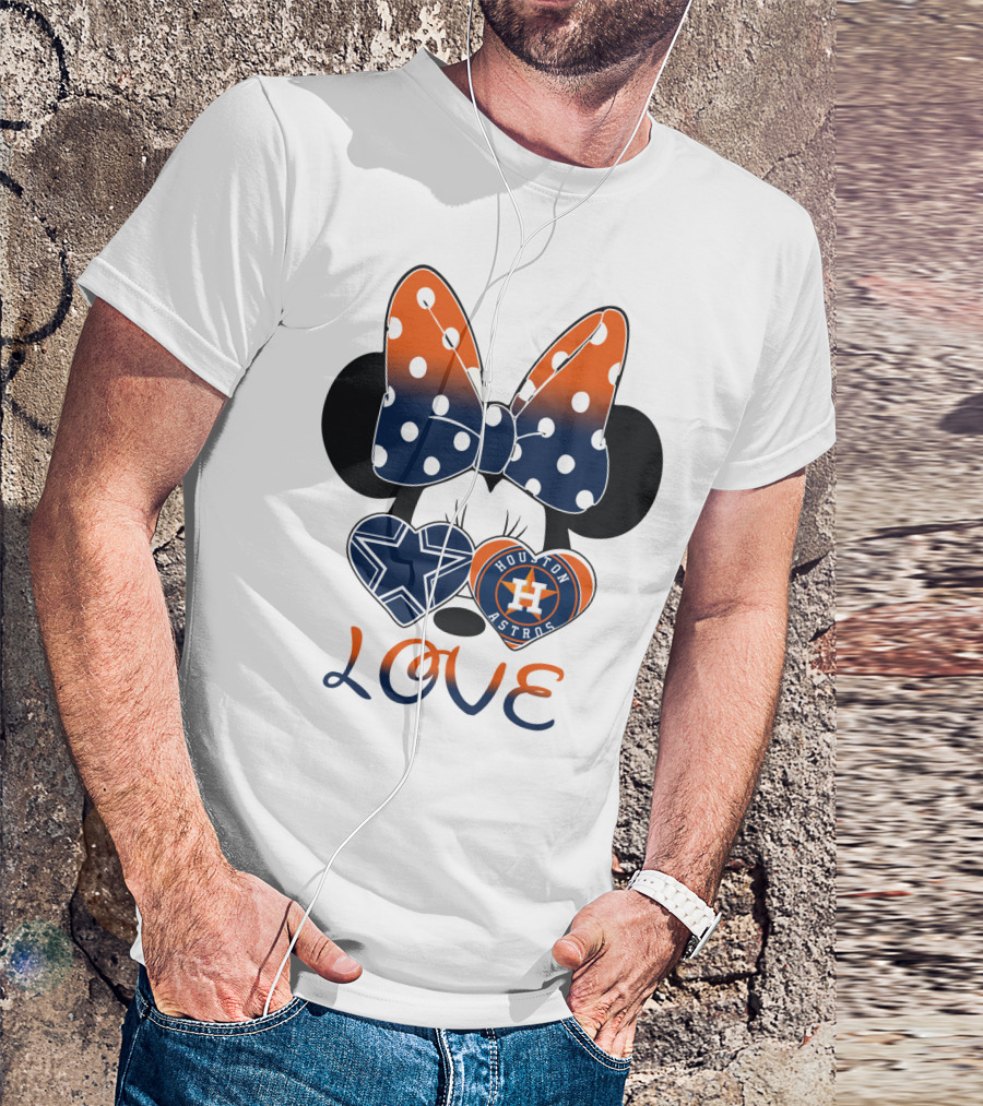 Mic 046 Houston Astros Dallas Cowboys Minnie Love T-Shirt