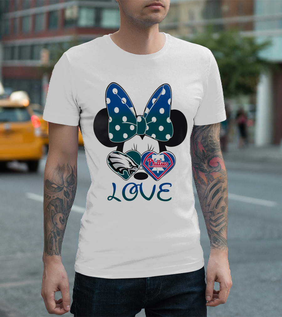 Minnie Mouse Love Eagles Phillies T-Shirt