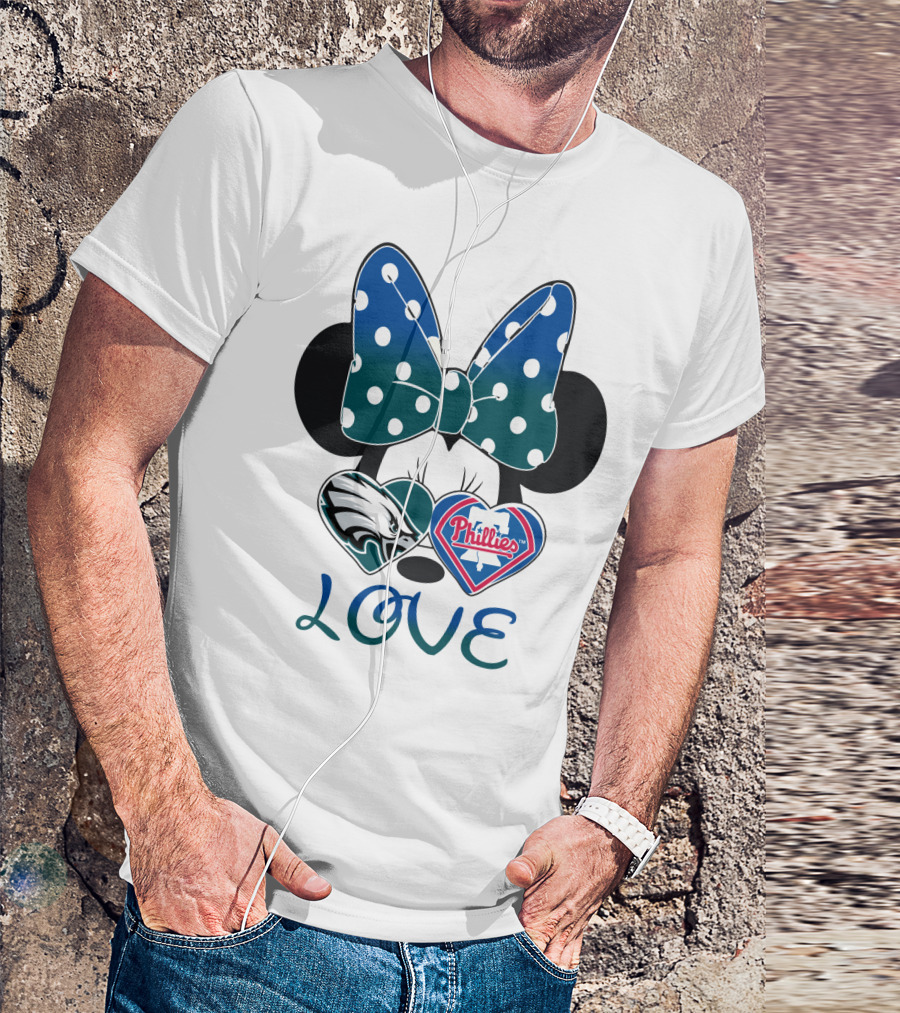 Minnie Mouse Love Eagles Phillies T-Shirt