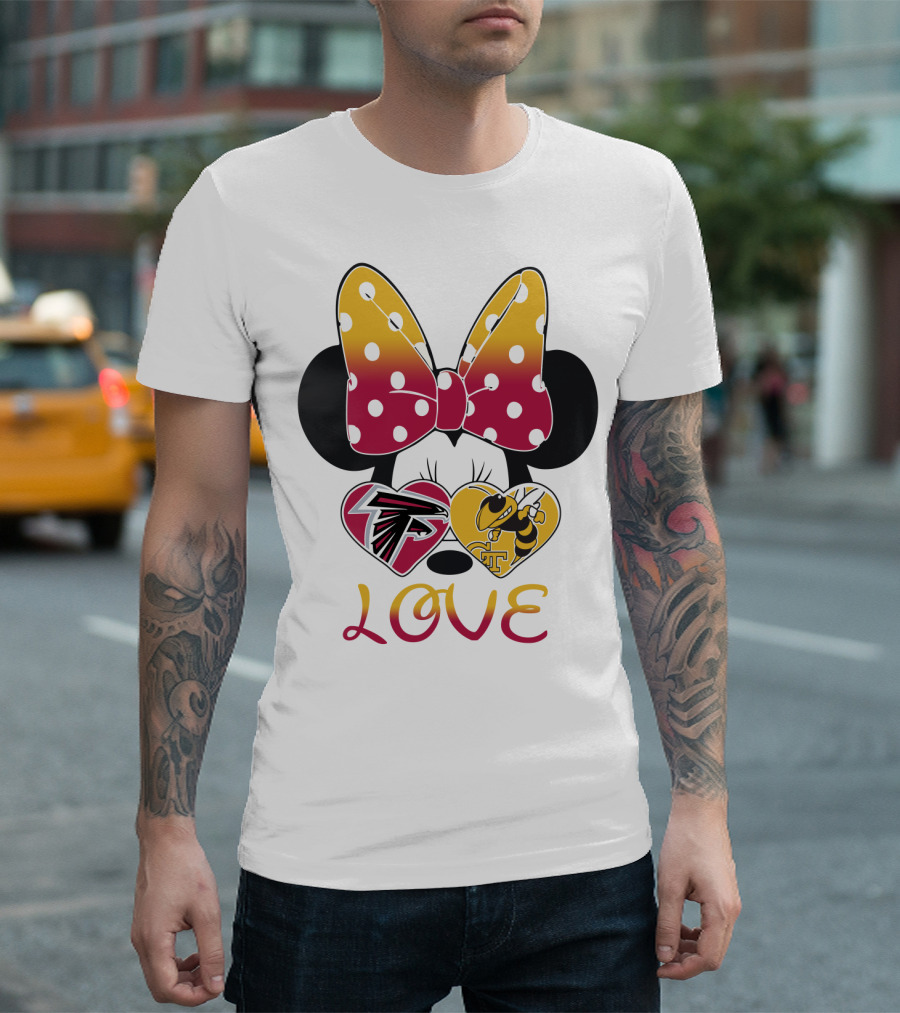 Falcons Georgia Tech Love Minnie Bow T-Shirt