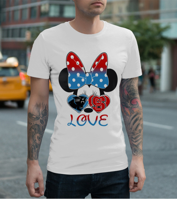 Minnie Bow Panthers Nc State Love T-Shirt