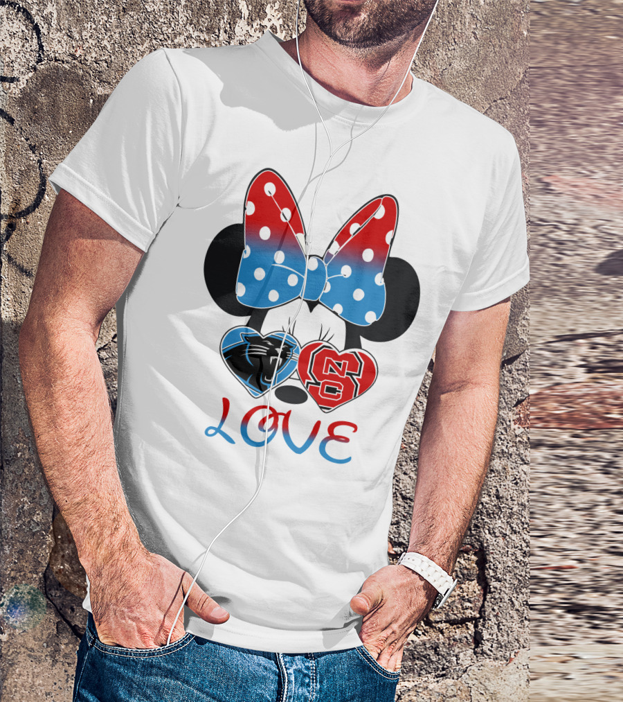 Minnie Bow Panthers Nc State Love T-Shirt