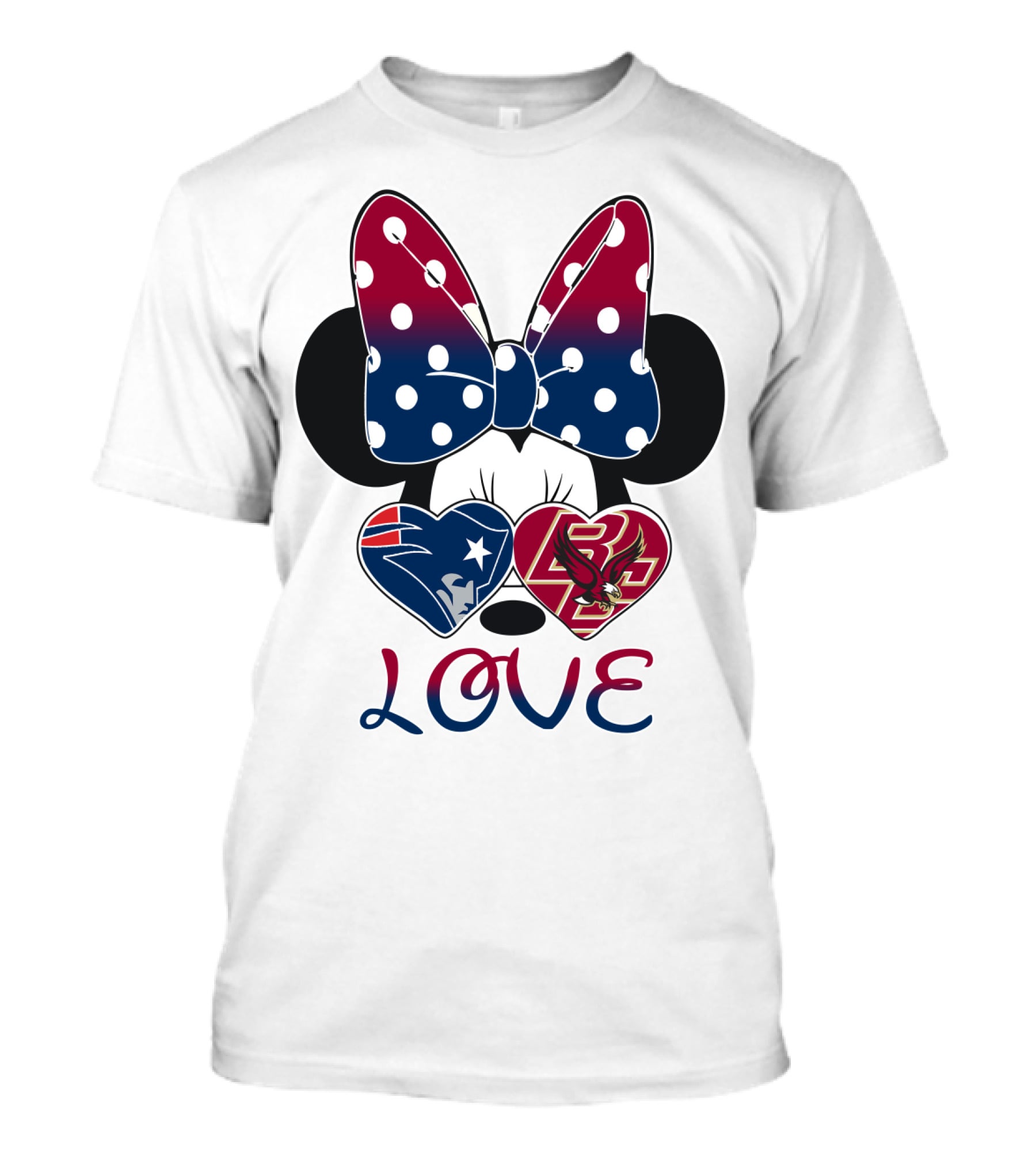 Love Patriots Eagles Minnie Bow T-Shirt