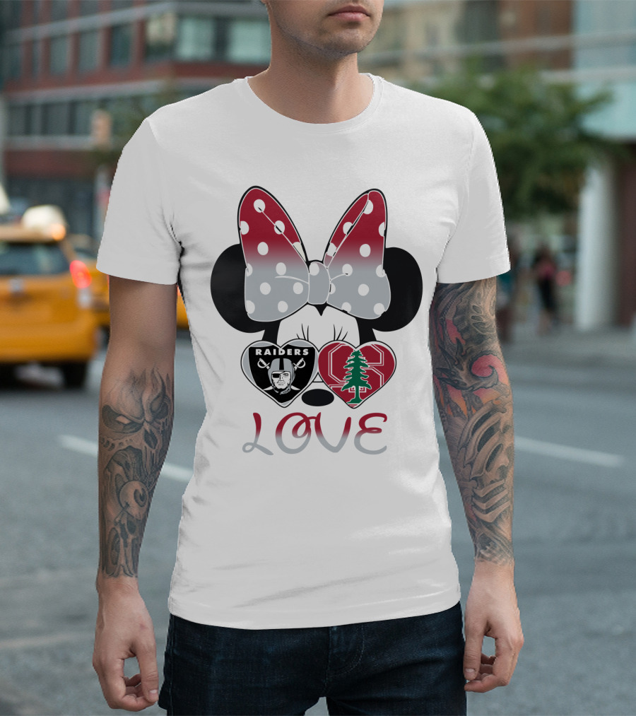 Love Raiders Stanford Minnie Bow Hearts T-Shirt