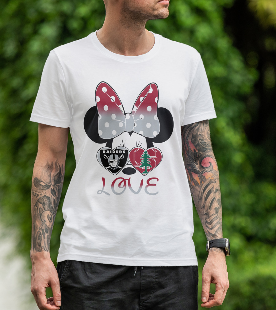 Love Raiders Stanford Minnie Bow Hearts T-Shirt