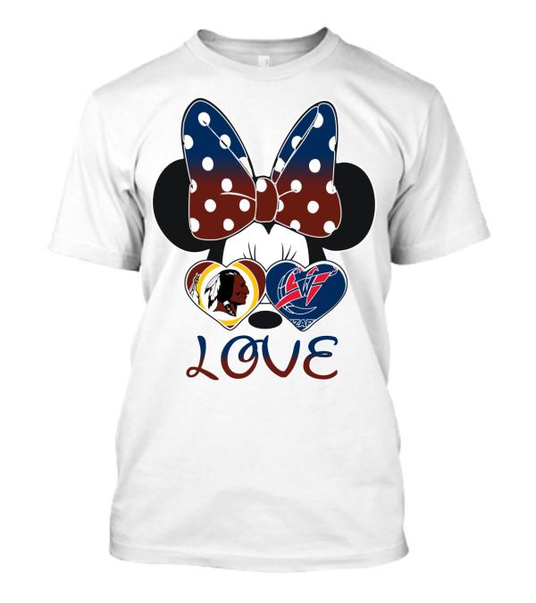 Love Minnie Bow Washington Football Team Wizards T-Shirt