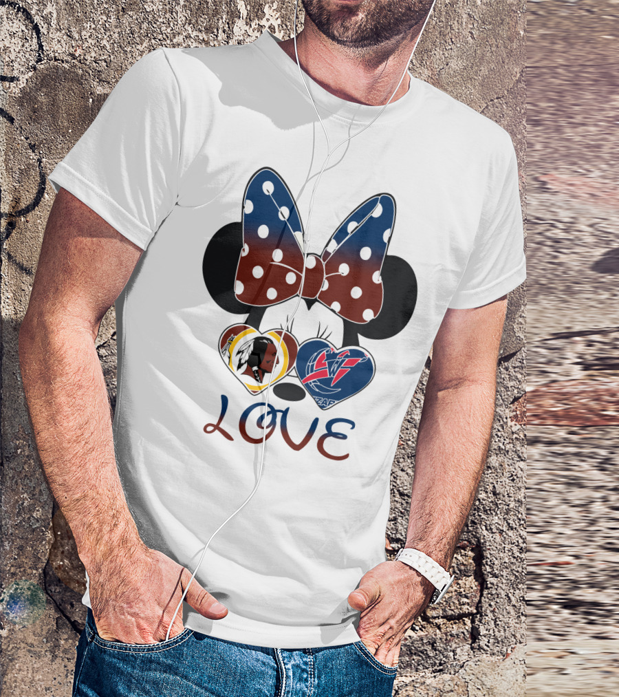 Love Minnie Bow Washington Football Team Wizards T-Shirt