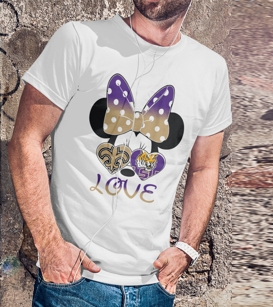 Love Lsu Saints Minnie Bow T-Shirt