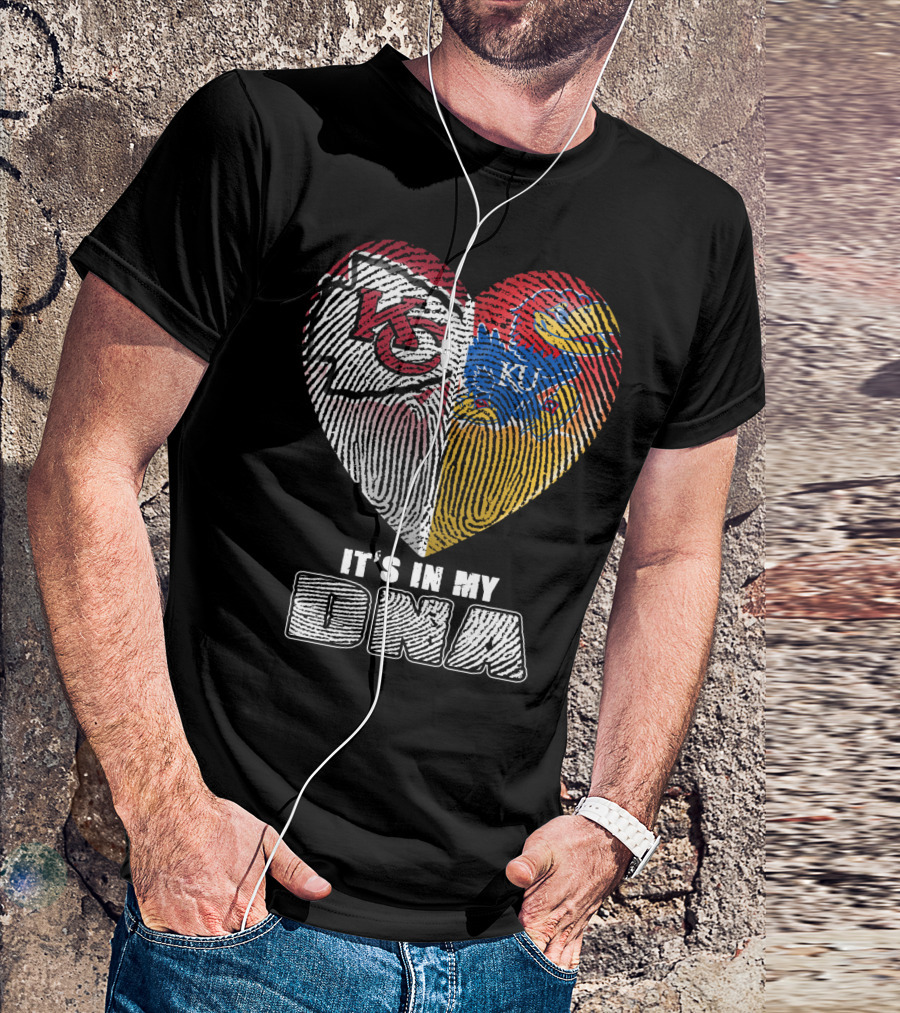 Kansas City Chiefs Ku Jayhawks It's In My Dna T-Shirt