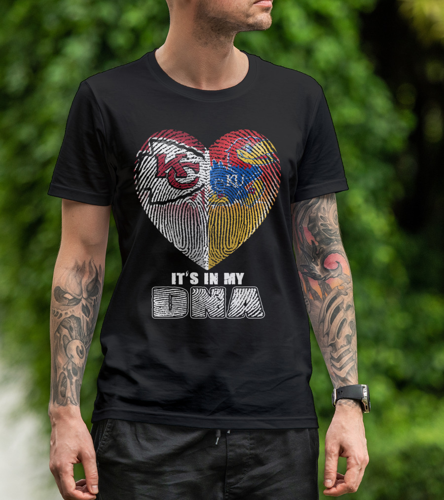 Kansas City Chiefs Ku Jayhawks It's In My Dna T-Shirt