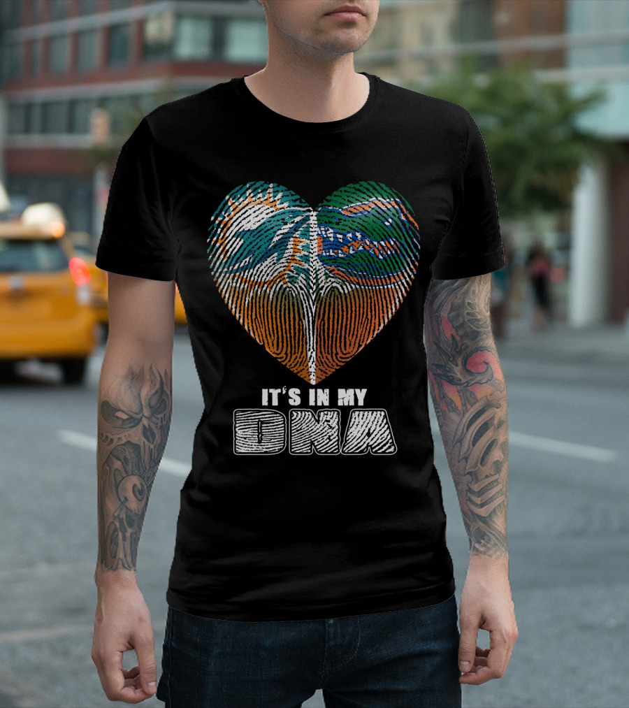 Miami Dolphins Florida Gators It's In My Dna T-Shirt