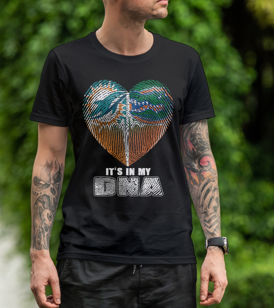 Miami Dolphins Florida Gators It's In My Dna T-Shirt