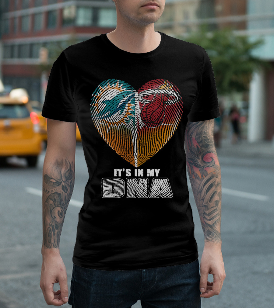 Miami Dolphins Miami Heat It’s In My Dna T-Shirt